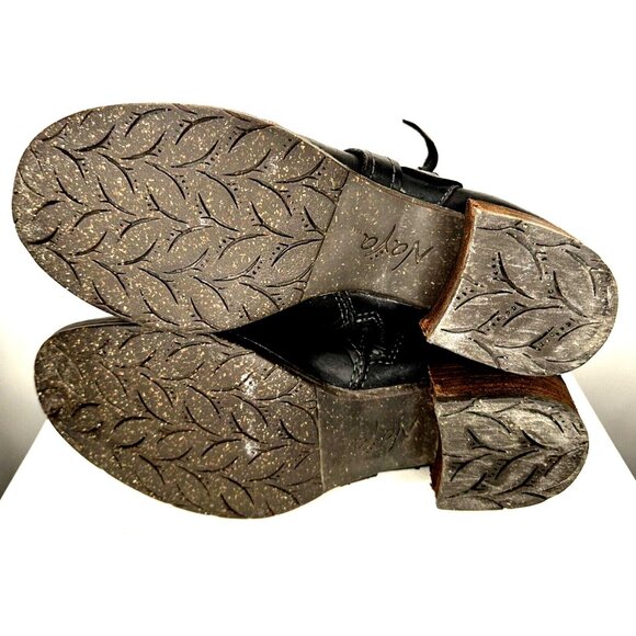 Naya Womens Leather Boots B3196L1001 Sabre Riding Tall Heels Zipper Black 8M - Picture 8 of 16